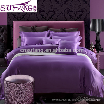 Fornecedor chinês 100% poliéster folha de cama conjunto de cama, conjunto de cama de luxo casamento, cama do hotel